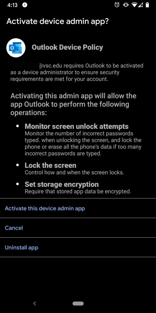 Android Admin App Screenshot