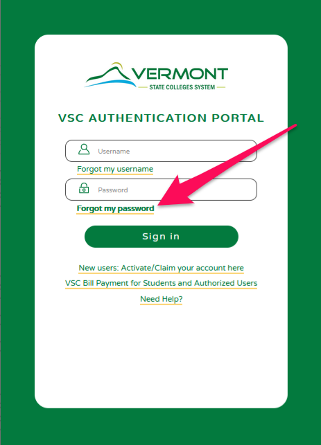 Forgot your Portal account password?