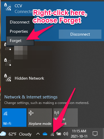 Forget CCV Wireless Network